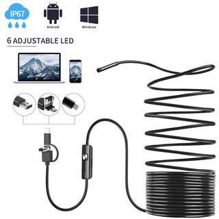 Hot Mini Waterproof USB C Android Endoscope Camera with 5mm Lens Led Lights for Tube Inspection Car