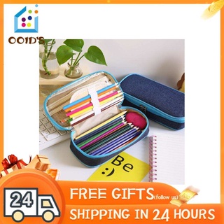 Ooids Pencil Case Multifunctional Large Capacity with Double Zipper School Stationery