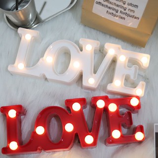 Indoor Wall Lamps Light Box 3D LOVE Letter LED Night Light Home Party Wedding Decoration Christmas G