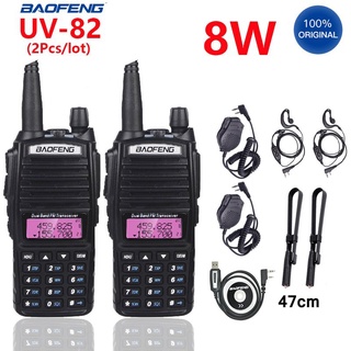 Baofeng Walkie Talkie UV 82 Portable Two Way Radio BF UV82 Dual PTT Radios BAOFENG 8W Handheld 2way