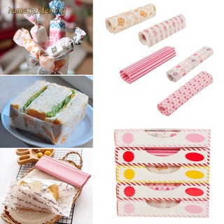 50Pcs Wax Paper Food Bread Sandwich Wrappers Fries Wrapping (1)