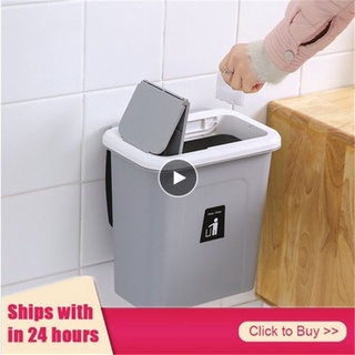 Waste Bin Trash Can Can Be Hung Anywhere Garbage Can Wall Door Mounted Folding Hanging Kitchen