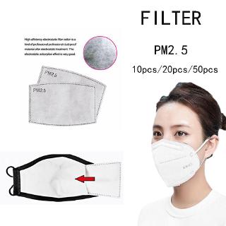10/20/50Pcs PM2.5 Filter Mask Gasket 5 Layer Protective Filter Mask Filter Dustproof Filters