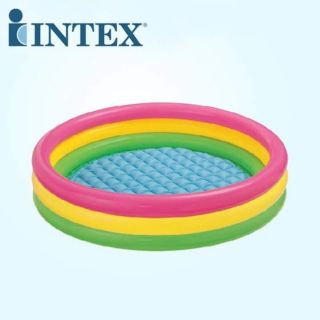 COD Intex 3-Ring Inflatable Outdoor Swimming Pool