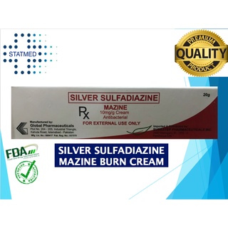 Silver Sulfadiazine Mazine Burn Cream 20g