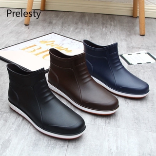 Rubber Men Rain Boots Shoes Water-proof Anti-skid Durable Lightweight High Quality