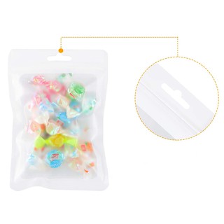 50/100pcs White pouch Gift Packaging Bag Matte Hologram pouches Aluminum Foil Plastic Resealable Bags WaterProof