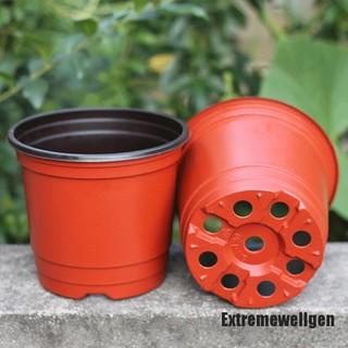 [Extremewellgen] 10Pcs Plastic Mini Round Cactus Flower Pots Nursery Pots Garden Xmas Decor