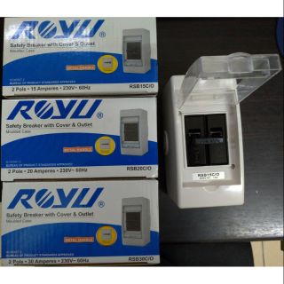 Royu Safety Breaker With Outlet & Cover 15 , 20 & 30 Ampere (For Aircon Etc. Appliances) RSBCO