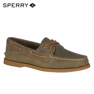 Sperry Men's Authentic Original 2-Eye Varsity Boat Shoes (Olive)