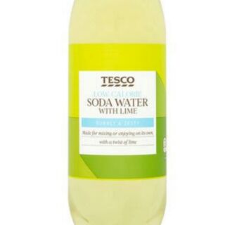 Tesco Low Calorie Soda Water with Lime 1L