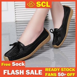 [SCL]【4Colors Ready Stock】Women's leather loafers