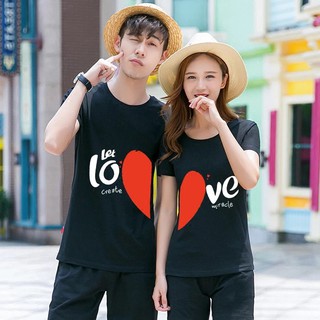 Urban fashion three-color couple special T-shirt