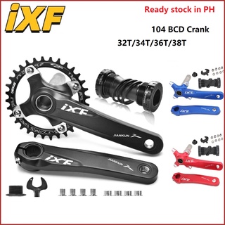 【ReadyStock inPH】IXF Bicycle Crank 104 BCD CNC Untralight Crank Arm MTB/Road Crankset Bottom axis