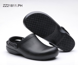 ZZ2189 Lightweight Bathing Chef Men Clogs Antislip Kitchen Shoes