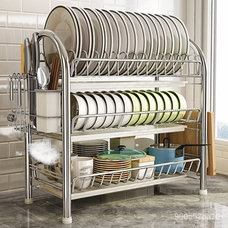 Kitchen Shelf Storage Rack Floor Multi-Layer Dish Rack Water Control Dish Rack Draining Storage Rack