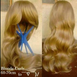 Blonde Curly wavy wig
