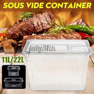 6L/11L/22L Sous Vide Container Storage with Lid For Culinary Immersion Slow Cooker