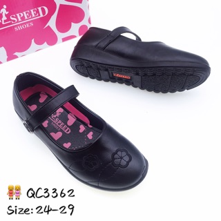 School shoes QC3362 black shoes kids shoes girls fashion (2)