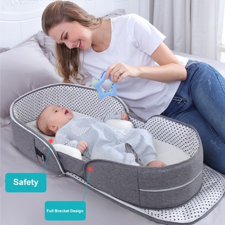 Hot comfortable baby cotBreathable Portable Sleeping Baby Bed Crib For Baby Multi-Function Travel Mo (2)