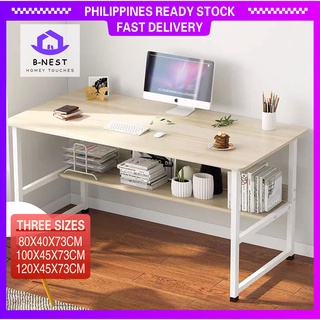 B-NEST 120X45X74cm two layer Study Table 2 layers Economical simple modern computer desk