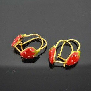 Light Gold strawberry Hook Earrings