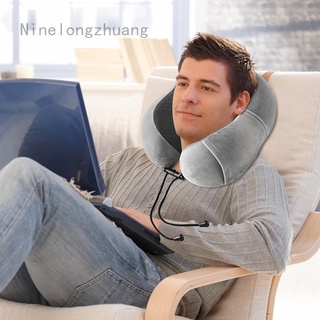 U Shaped Memory Foam Neck Pillows Travel Office Ergonomics Pillows Cushion Soft Slow Rebound Cervical Healthcare