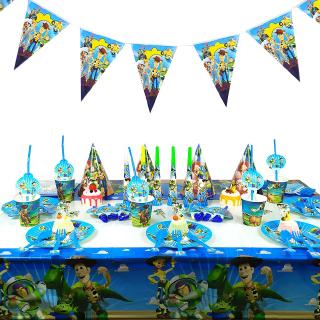 Children Cartoon Toy Story Theme Cartoon Party Set Tableware Birthday Party Decoration For Children