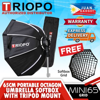 Triopo KS65 65cm Speedlite Portable Umbrella Softbox with Honeycomb Grid Outdoor Flash Softbox