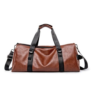 Leather Travel Duffle Bag Brown Colour Design (1)