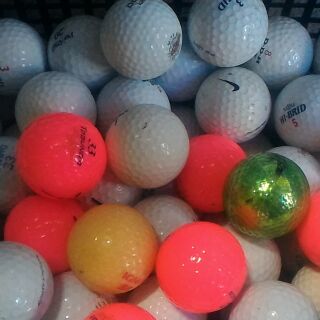 Golf balls branded and ordinary