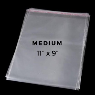 Clear Opp Plastic with Self Adhesive Medium x 100's
