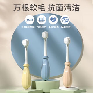 【Hot Sale/In Stock】 Children s toothbrush soft hair Wanmao 2-6-12-3 years old baby milk toothbrush o