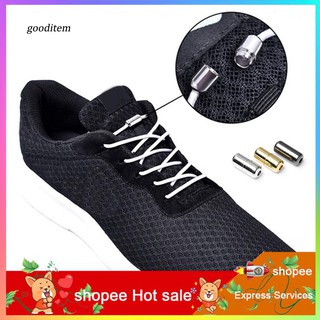 GDTM_2Pcs Unisex Lazy Elastic No Tie Round Sneaker Shoe Replacement Lace Strings