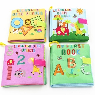 4 Style Baby Toys Soft Cloth Books Rustle Sound Infant Educational Kids Cloth Books Infant Toys Baby