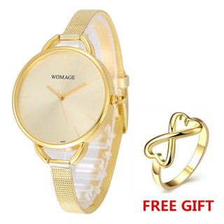 Luxury Women Gold Stainless Steel Quartz Watch Ladies Casual Fashion Wrist Watches