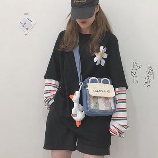 College Style Fresh Student All-Match Messenger Bag Fun Girl Canvas Bag