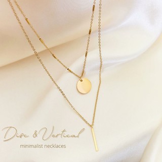 Neutrals.mnl - NEW Disc Necklace and/or Verical Bar necklace (non tarnish & hypoallergenic)
