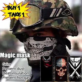 【BUY 1 TAKE 1】Magic Scarf Multifunctional Scarf sunshade mask Dust and sun protection riding hiking. (1)
