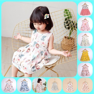 ❤0-8Y❤ summer sweet baby baby girl fashion sleeveless dress cotton print princess dress