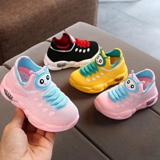 Kids Boys Girls Girls Breathable Anti-Slip Cartoon Shoes Sneakers Toddler Soft Soled First Walkers