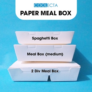 [50/75/100pcs] - Paper Meal Boxes (Spaghetti Box, Meal Box & 2-Div Meal box) - Laminated