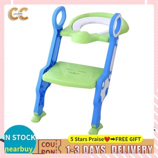 【Available】 【Ready Stock】Toddler Ladder Toilet Chair Kids Potty Trainer Seat With Step Stool For C