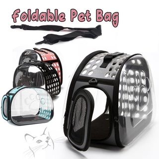 Portable Pet Carrier Transparent Bag Cats handbag Foldable Travel Pet Bag Puppy Carrying Mesh