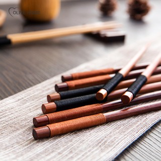 Handmade Japanese Natural Wooden Chopsticks Health Without Lacquer Wax Tableware Dinnerware Sushi Chinese Tie line Wedding Gifts
