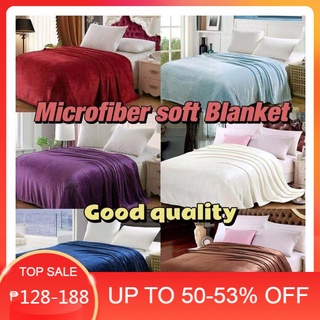 Good quality Comfortable double size soft kumot microfiber blanket 150x200cm [COD]