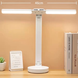 Double Lamp Type High Brightness LED Table Lamp Touch Dimming Foldable Desk Lamp Work and Study Eye