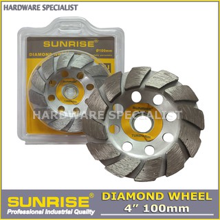 Sunrise Diamond Cup Wheel 4" 100mm