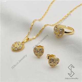 New products❏◈✾JS&CO jewelry 22K Saudi Gold Plated jewelry set-14