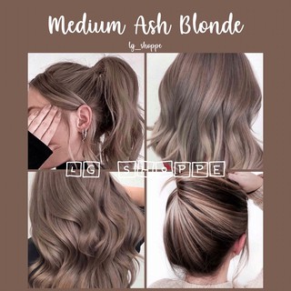 Medium Ash Blonde Hair Color 7.1 + Bleaching Set & Oxi (Sunbright Series/Random Brand)